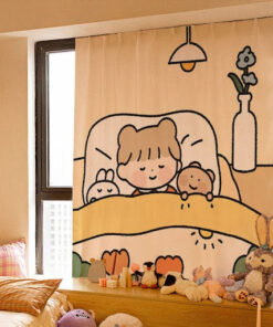 rèm cửa sổ in hoạ tiết hoạt hình