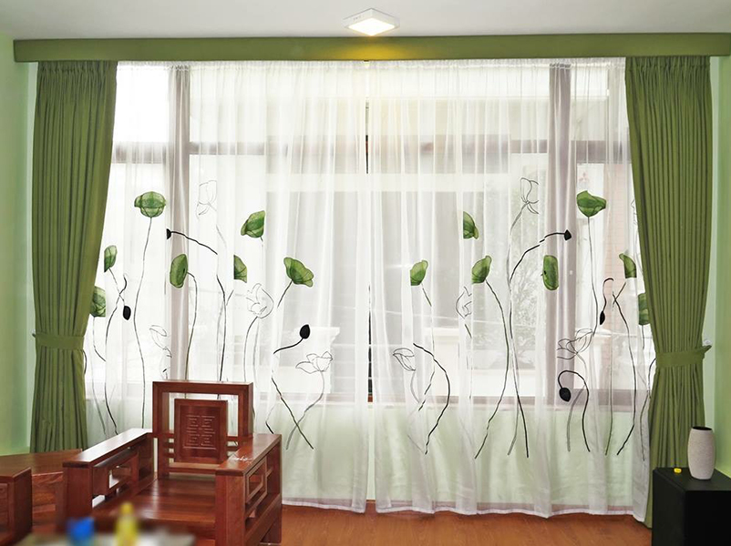 Rèm vải dán tường đa năng